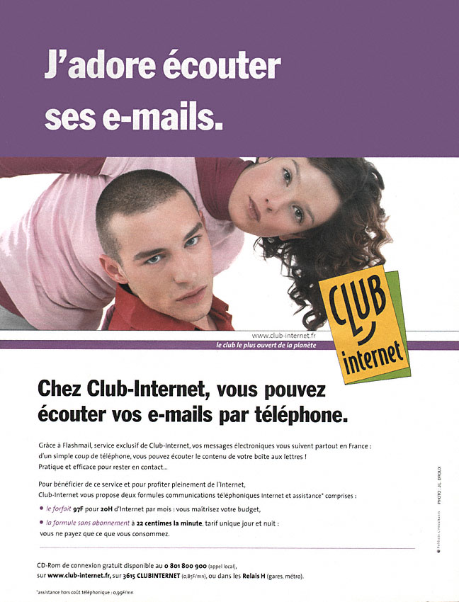 Publicité Club Internet 2000